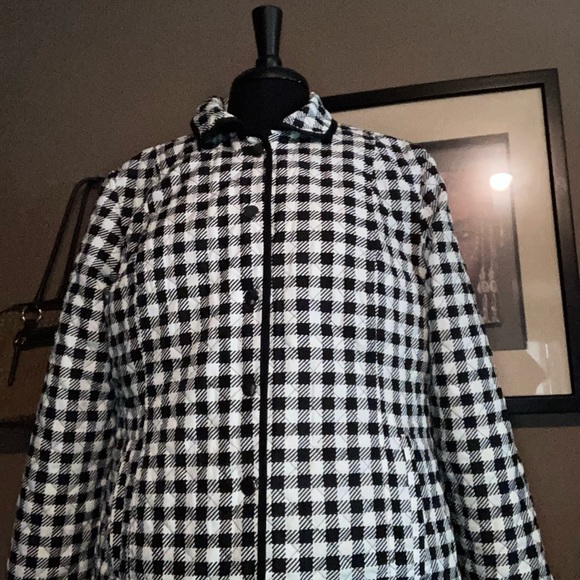 Reversible Houndstooth Quilted Jacket - Picture 2 of 5